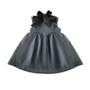 Vintage flower girl wool blend A-line dress for baby girl ages 2-4
