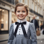 Girls vintage black swing dress A-line for ages 3-5 years